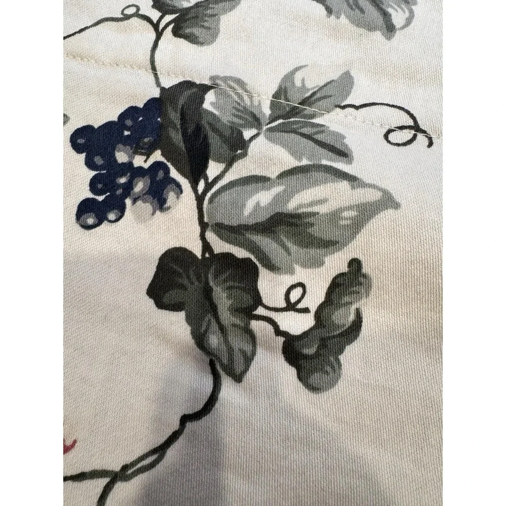 Waverly Orchard Trail 2 Scalloped Valances 74x15 Curtains Grapes‎ Green Gingham